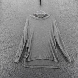 Four Leaf Gray Ribbed Cowl Neck‎ Tunic Sweater Size Small Womens Oversized NEW